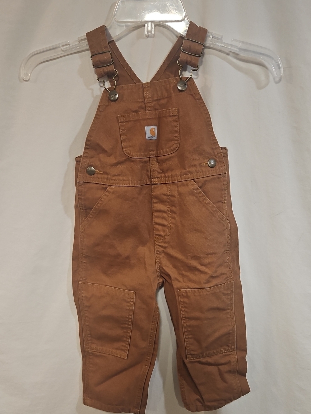 Carhartt Kids Tan/ Brown Work Overalls